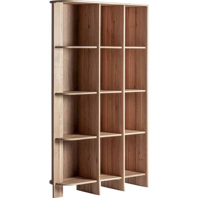 Bibliothèque en chêne collection S.NARA Couleur marron <span itemprop=