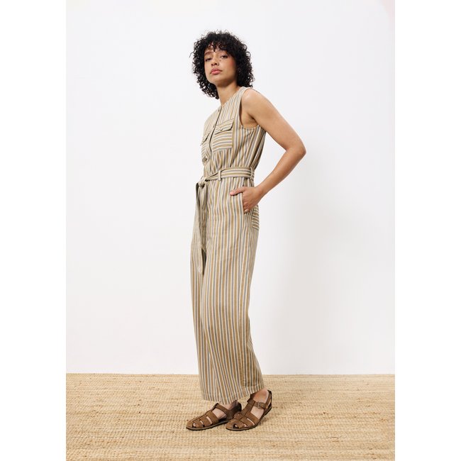 Combi-pantalon  en coton NORINA gris <span itemprop=