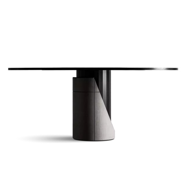 Table de séjour oblong SHARP Couleur gris béton <span itemprop=