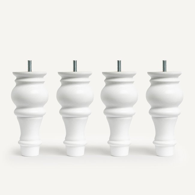 Confezione da 4 piedi per rete Wigmore bianco AM.PM