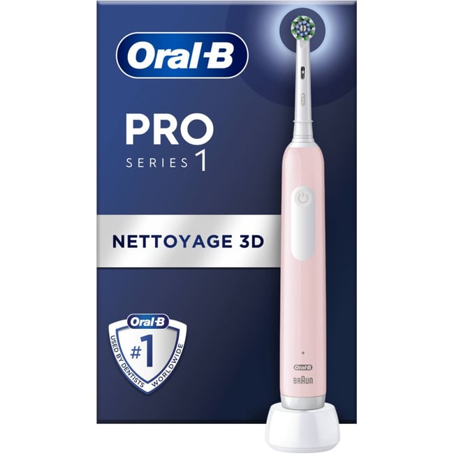 Brosse à dents électrique Pro 1 Rose Cross Action - ORAL B