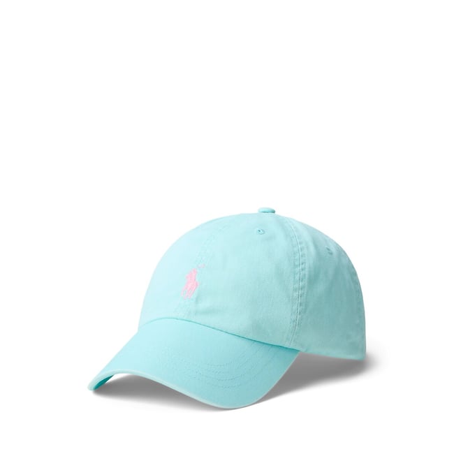 Casquette de baseball coton chino bleu aqua <span itemprop=