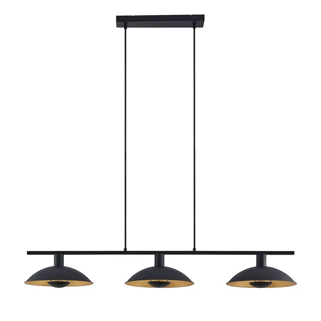 Suspension en métal moderne, Narisara Couleur noir, or <span itemprop=