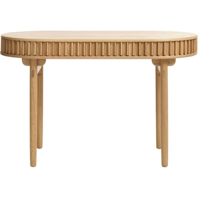 Bureau chêne façade rainurée YOFFERS Couleur chêne naturel <span itemprop=