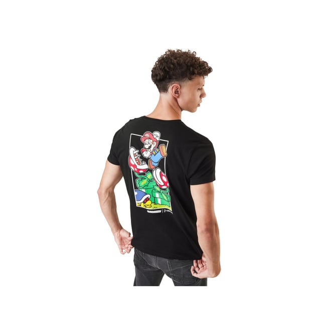 Tee Shirt coton Super Mario noir <span itemprop=