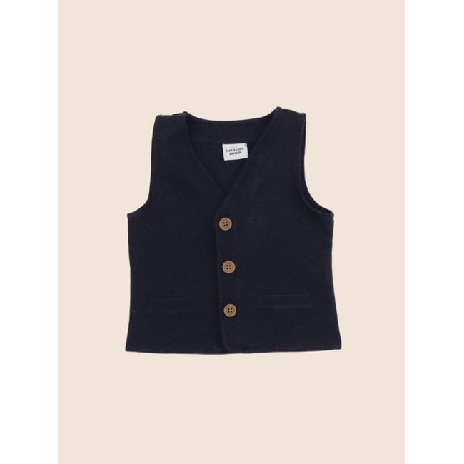 Gilet - Très bon état bleu <span itemprop=