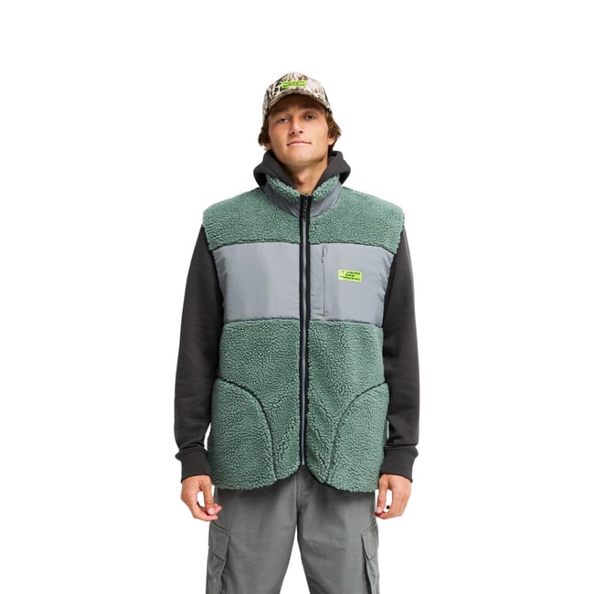 Veste sans manches en polaire CANYON TRAIL vert laurel wreath <span itemprop=