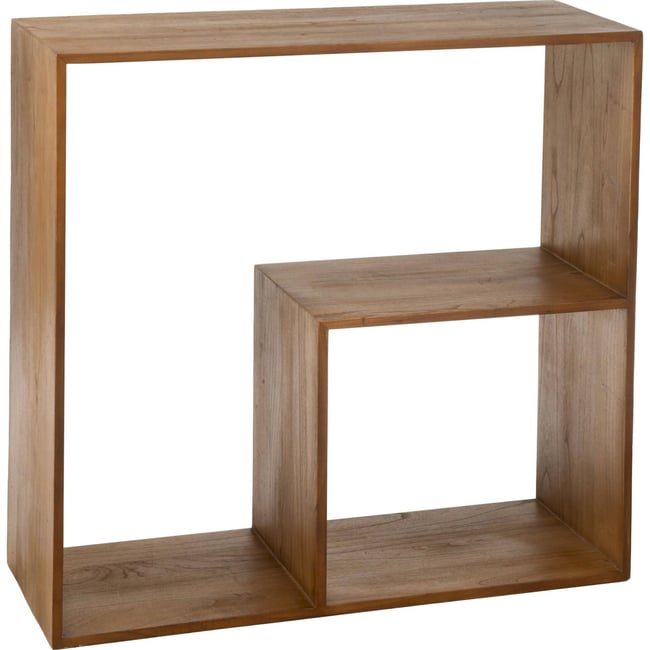 Étagère murale cube en bois, Lot de 2 Couleur marron bois <span itemprop=