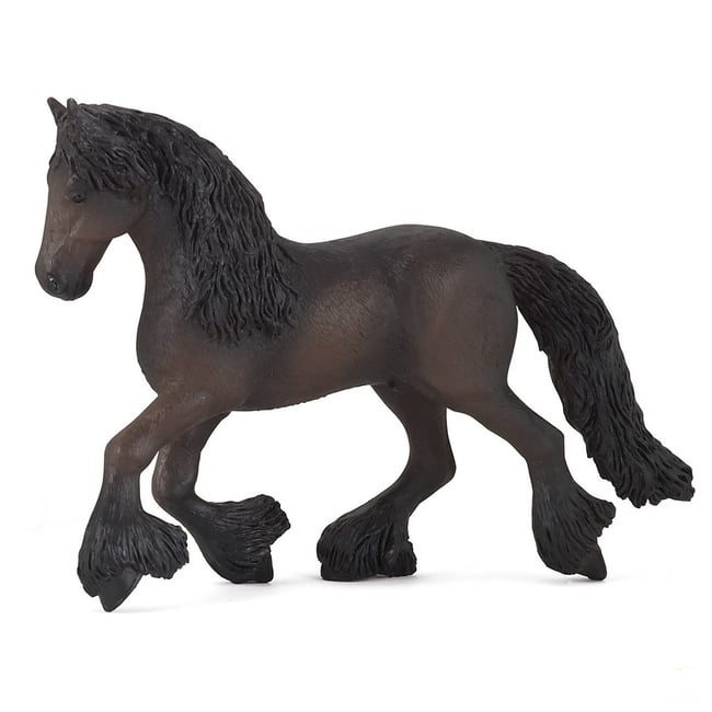 Figurine Cheval frison marron <span itemprop=
