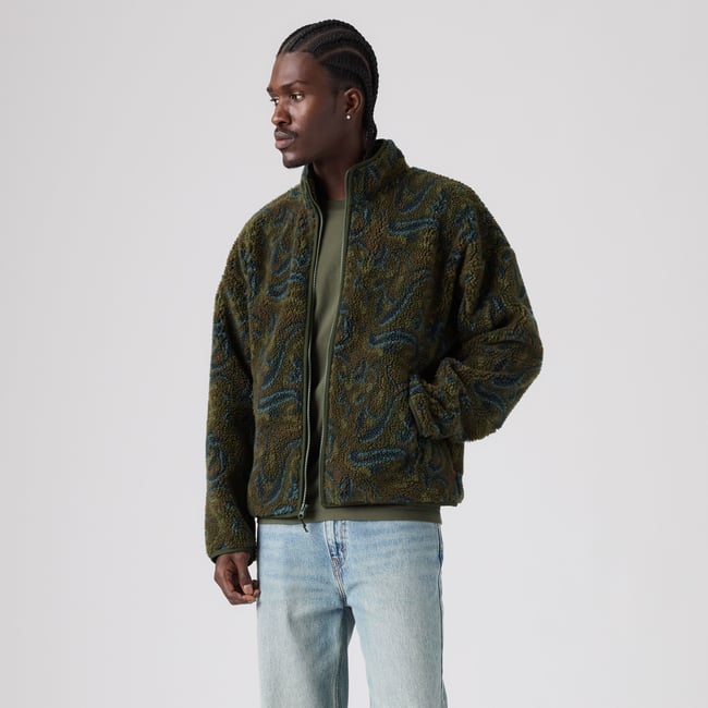Sweat zippé Nolan Sherpa multicolore - sedona sherpa paisley rosin <span itemprop=