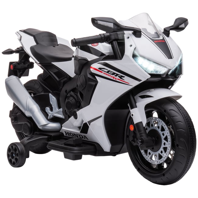 Moto électrique à conducteur assis PP Blanc blanc <span itemprop=