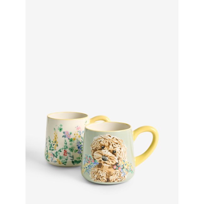Mugs charlie cockapoo, lot de 2 Couleur vert sauge <span itemprop=