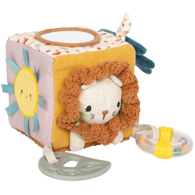 Cube de jeu en tissu LITTLE LION jaune <span itemprop=