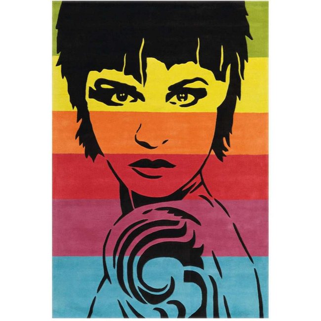Tapis moderne acrylique rectangulaire Joy Couleur multicolore <span itemprop=
