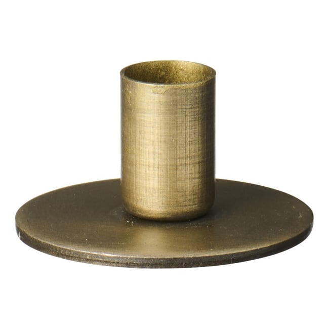 Petit bougeoir fin métal Couleur laiton <span itemprop=