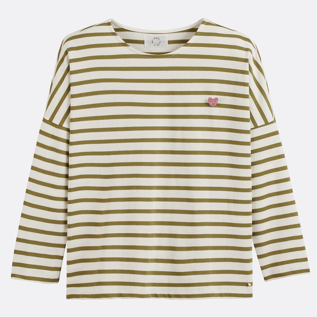 T-shirt stile marinaro larga, maniche lunghe, FILLY - DES PETITS HAUTS