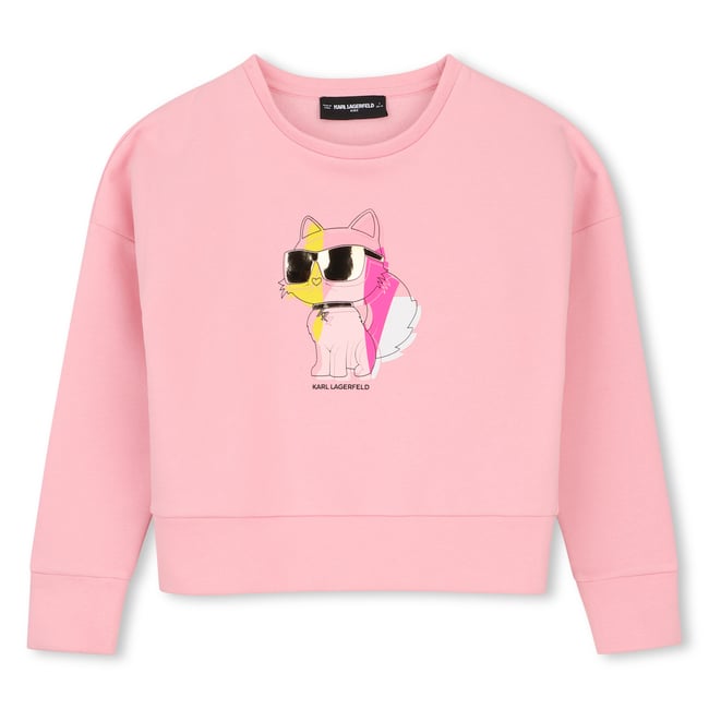 Sweatshirt col rond hortensia <span itemprop=