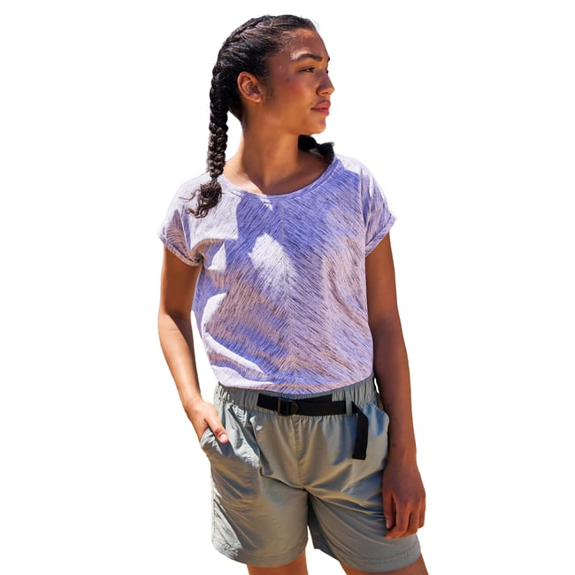 T-shirt décontracté manches courtes RETREAT blanc <span itemprop=