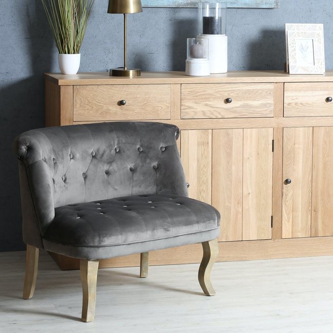 Fauteuil de salon gris XL VARSOVIE Couleur gris <span itemprop=