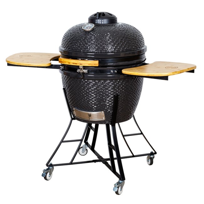 Barbecue kamado à charbon noir <span itemprop=