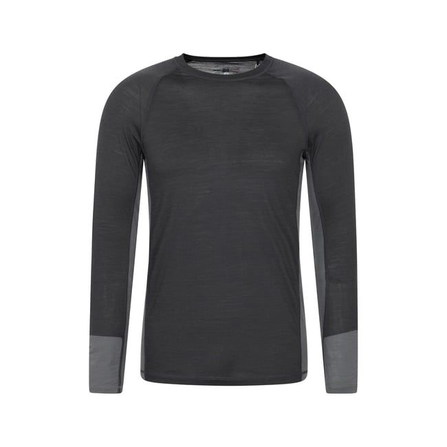 Haut thermique manches longues gris anthracite <span itemprop=