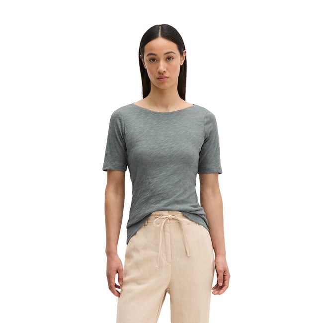T-shirt en jersey slub regular avec encolure en U - MARC O'POLO