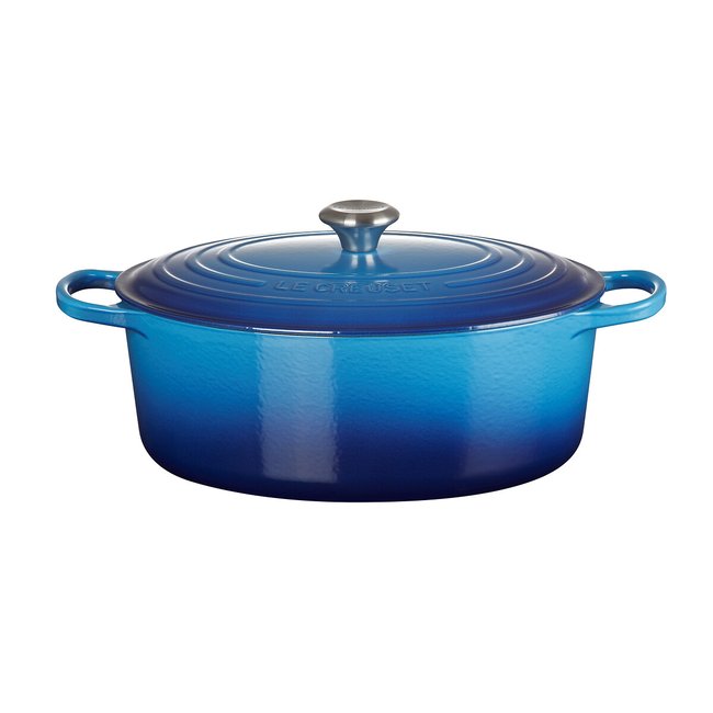 Cocotte ovale azur <span itemprop=