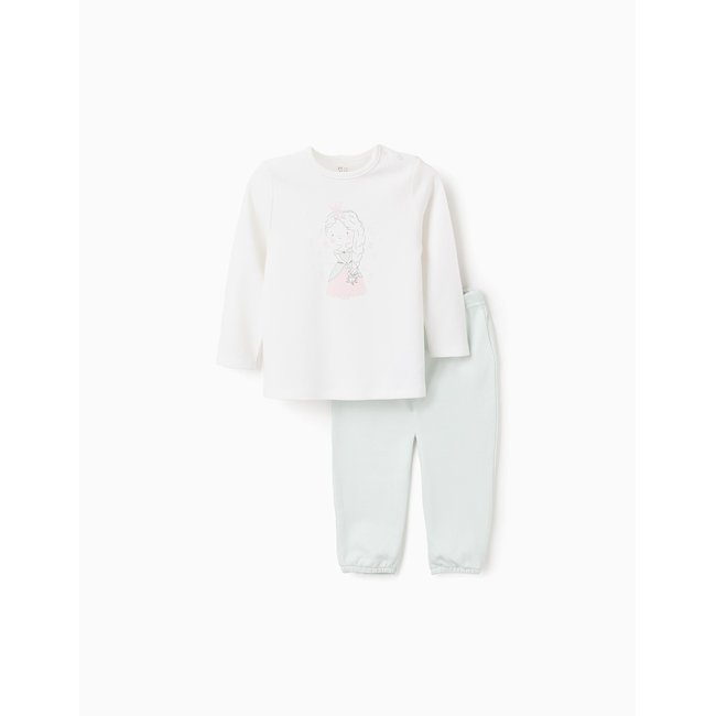 Pyjama T-shirt à Manches Longues + Pantalon blanc <span itemprop=