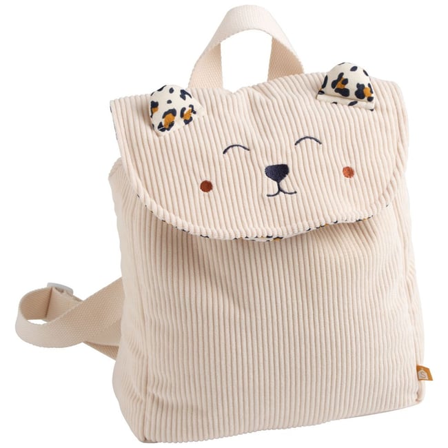Sac à dos maternelle ecru, noir, marron <span itemprop=