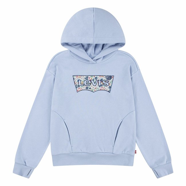 Felpa con cappuccio azzurro LEVI'S KIDS