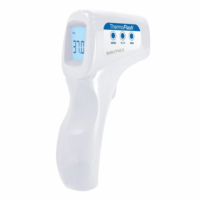 Thermomètre frontal sans contact ThermoFlash blanc <span itemprop=