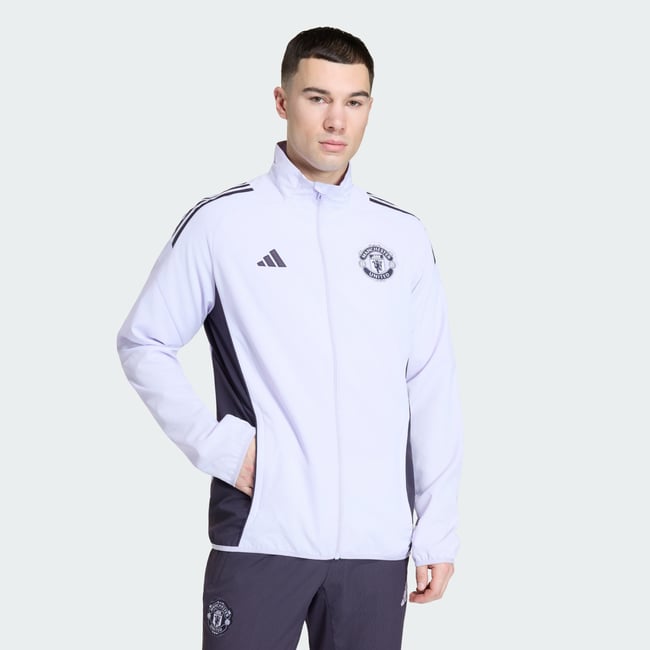 Veste De Présentation Manchester United Tiro 25 Competition purple tint / aurora black <span itemprop=