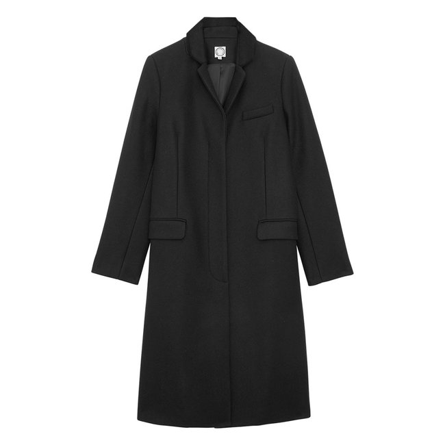 Manteau Franck en lainage noir black <span itemprop=