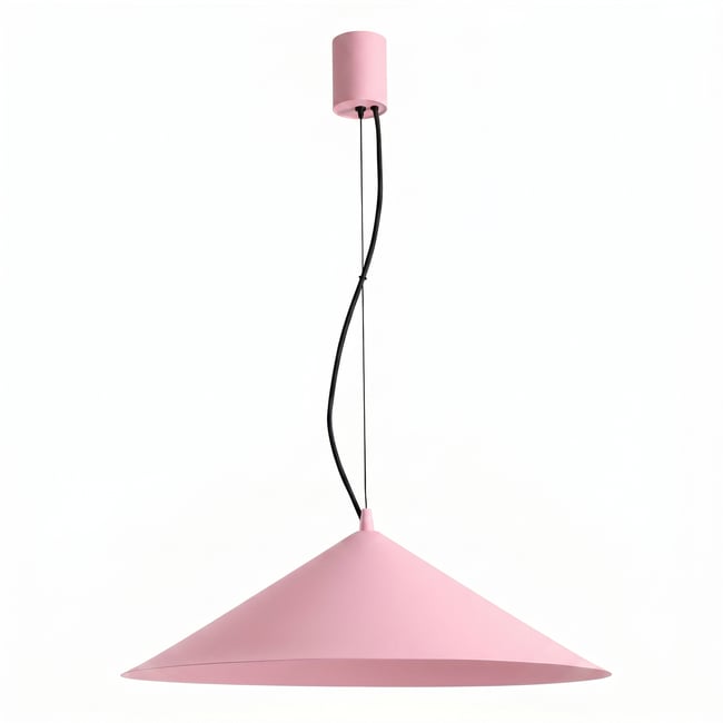 Suspension Acier Rose LED 1 Fint Couleur rose <span itemprop=