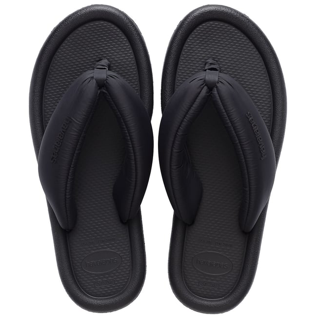 Tongs MAXI PUFFED UP noir <span itemprop=
