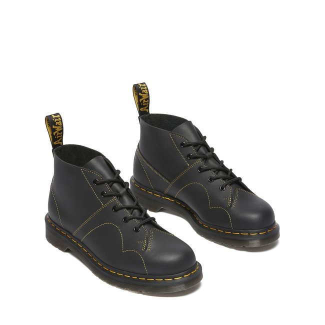 Botas Church Monkey em pele Greasy preto <span itemprop=