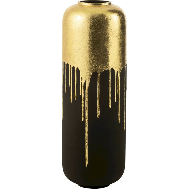 Vase duo en métal Couleur doré et noir <span itemprop=