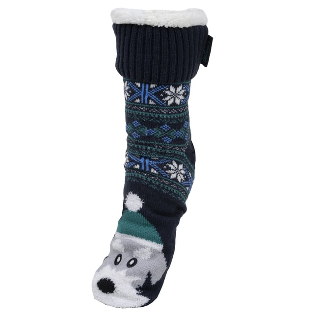 Chaussettes d'intérieur bleu <span itemprop=