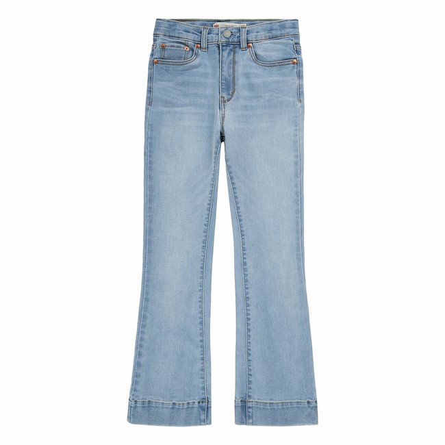Jean flare bleu denim clair <span itemprop=