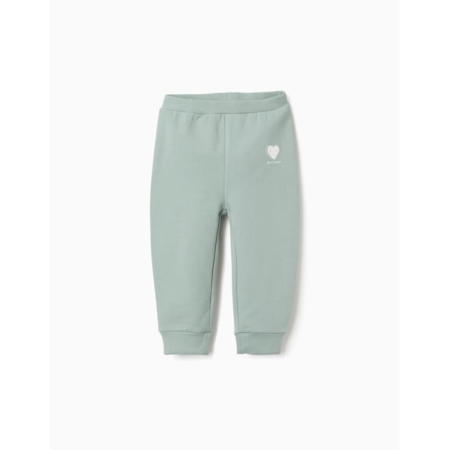 Pantalon en molleton avec doublure en coton peigné et imprimé cœur - ZIPPY