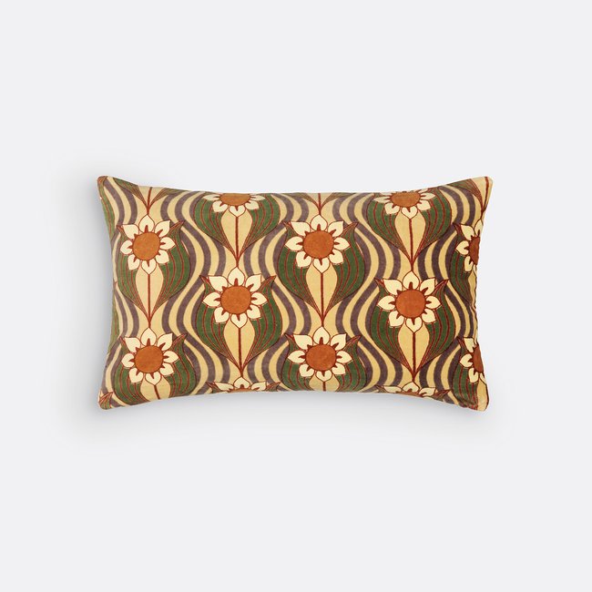Housse de coussin rectangulaire en velours, Annie multicolore <span itemprop=