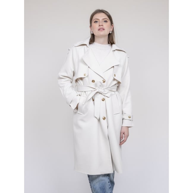 Trench Long Unzile ecru <span itemprop=