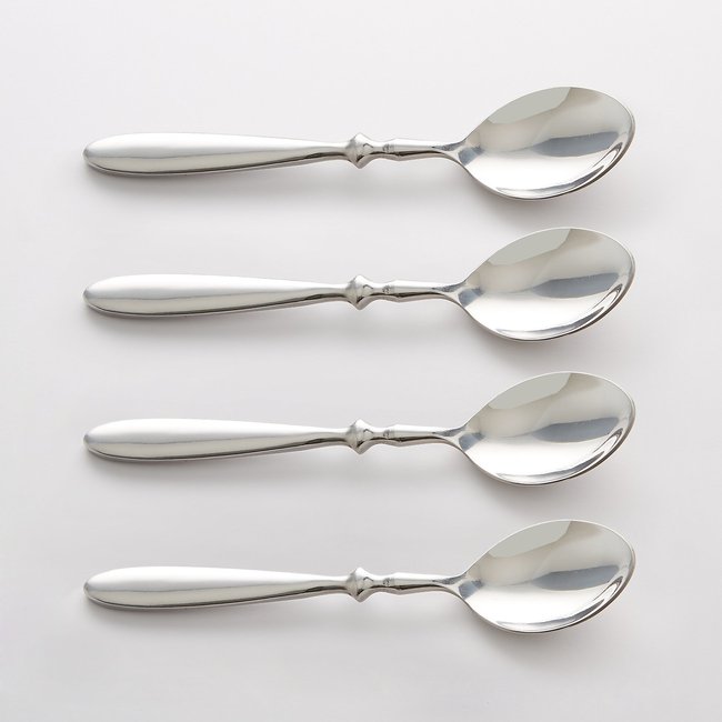 Lot 4 cuillères à soupe inox, RAKINEN Couleur inox <span itemprop=