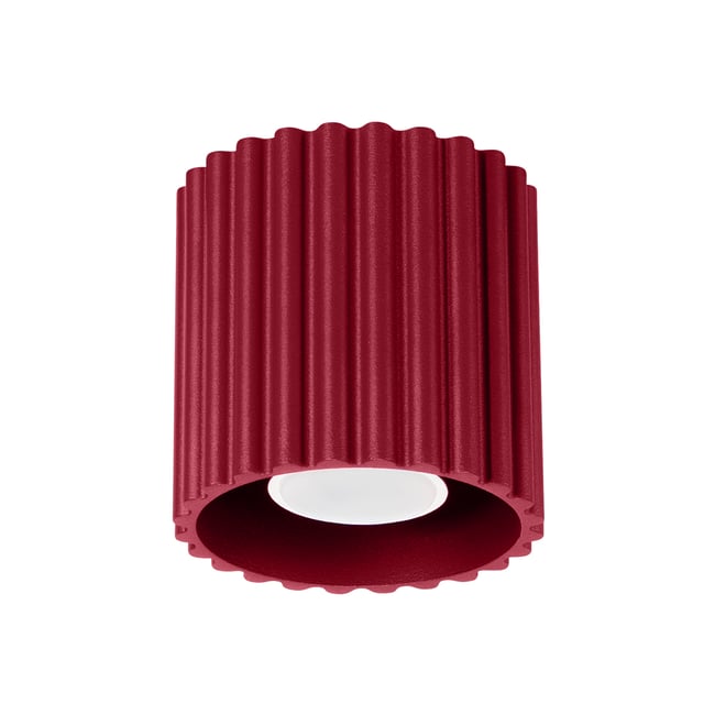 Plafonnier Aluminium Bourgogne GU10 1 Aura Couleur rouge <span itemprop=