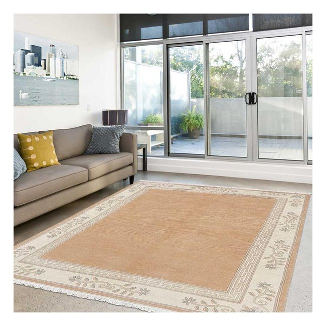 Tapis salon et chambre fait main en laine motif simple NAPISSA - UN AMOUR DE TAPIS