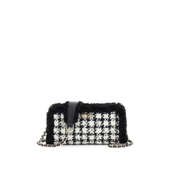 Mini Sac À Bandoulière Cristi Pied-De-Poule noir multi <span itemprop=