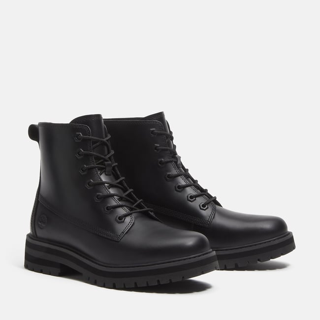 Botines con cordones, de piel, BRITTON DRIVE MID LACE negro <span itemprop=