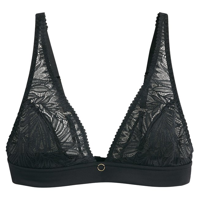 Gladys Halterneck BH uden bøjle sort LA REDOUTE COLLECTIONS