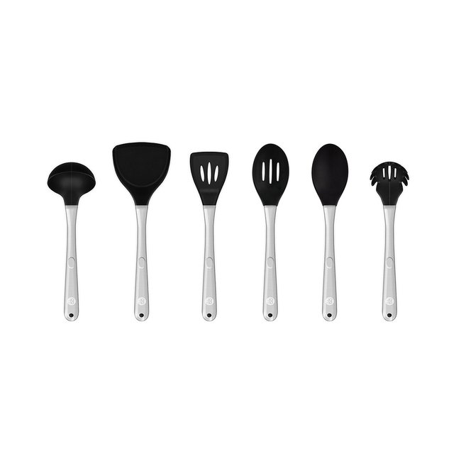 6-Piece Utensil Set, black, GOOD FOOD BY TOWER