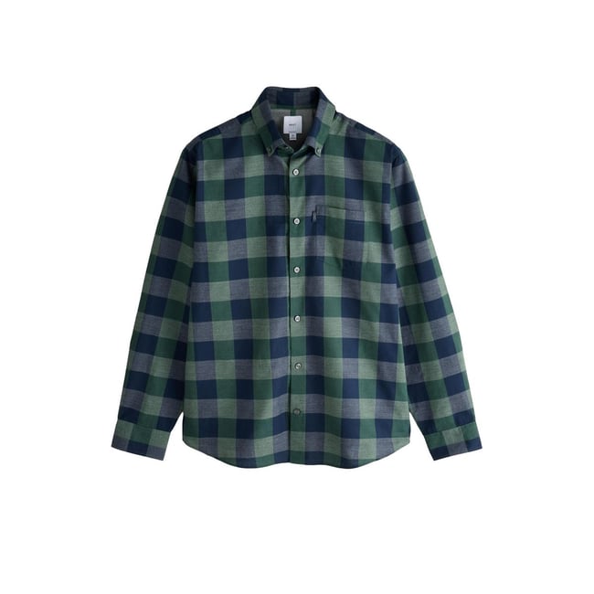Chemise oxford entretien facile vert <span itemprop=
